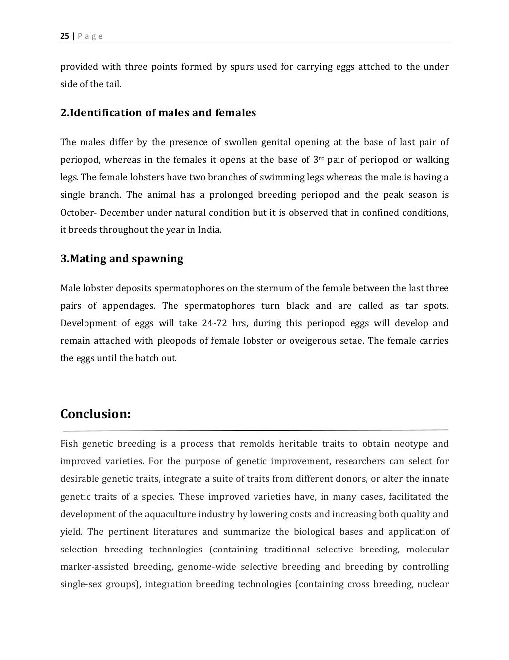 Breeding Biology & Parameters of Finfish and Shellfish by Syekat