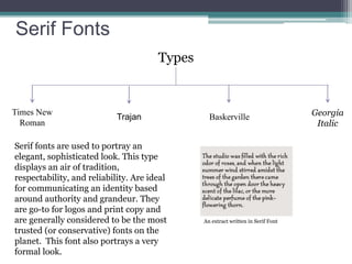 Script Serif Types Font Research | PPTX