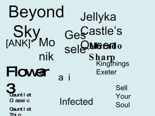 [ANK]* Beyond   Sky Flower3 Infected Jellyka   Castle’s   Queen Monika  Morado   Sharp Kingthings Exeter Sell Your Soul Gessele Gauntlet Classic Gauntlet Thin 