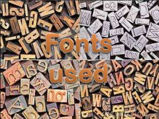 Fonts used 