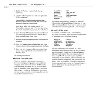 Fonts Best Practices In Osx
