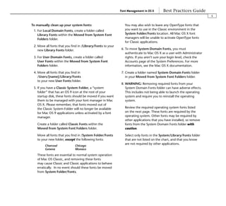 Fonts Best Practices In Osx