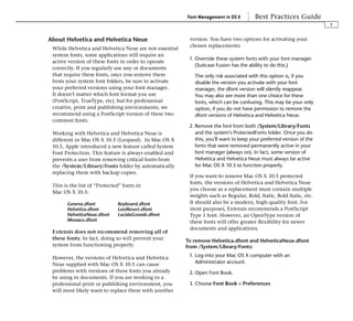 Fonts Best Practices In Osx