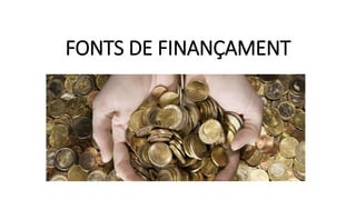 FONTS DE FINANÇAMENT
 