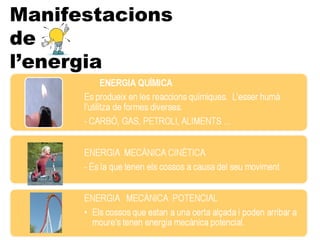 Manifestacions  de  l’energia 