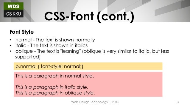 Css Font Text Style
