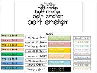 Font Tests Where you can actually see the Differences