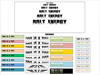 Font Tests Where you can actually see the Differences