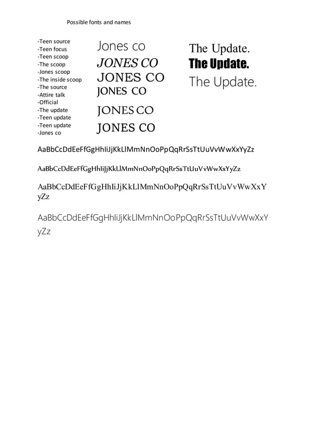 Font Type And Brand Name Ideas