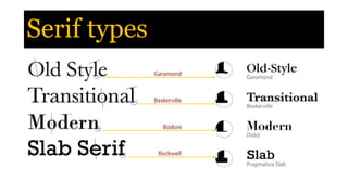Serif types
 