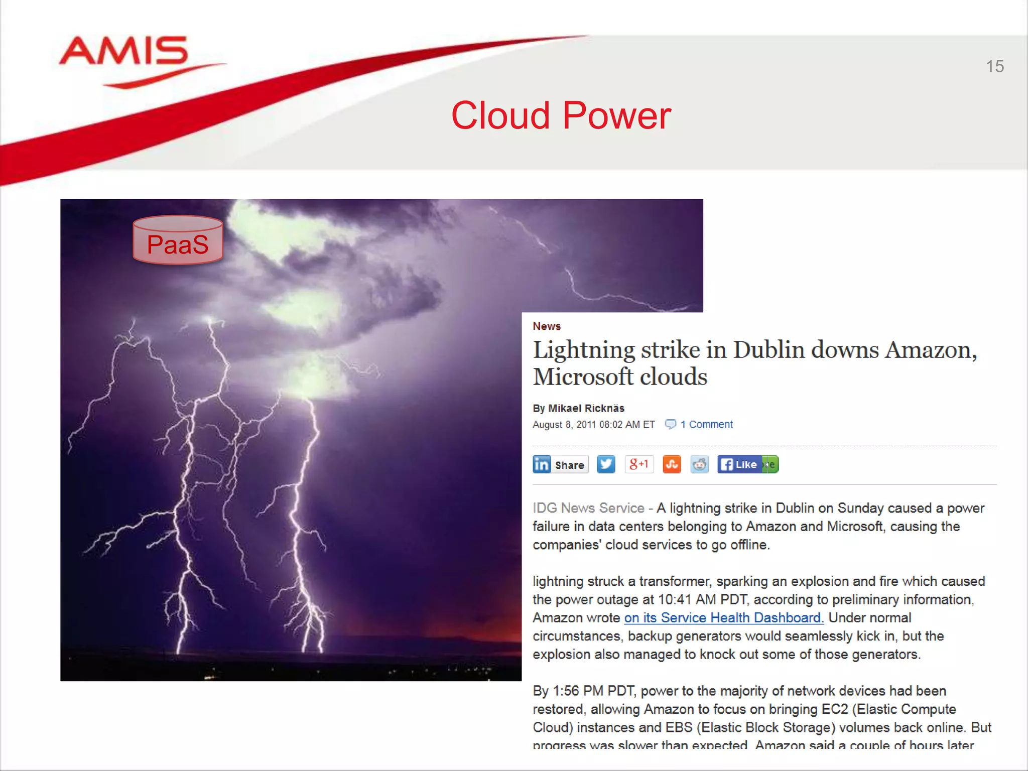 15
Cloud Power
PaaS
 