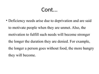 Deficiency Motivated Examples FON Unit 3 Final, role of nursing education | PPTX
