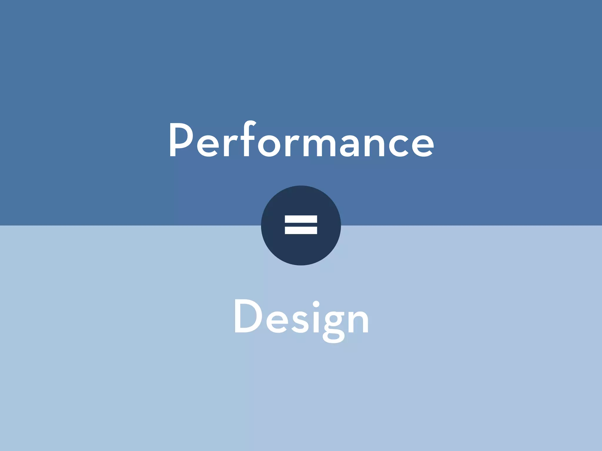 Performance
Design
=
 