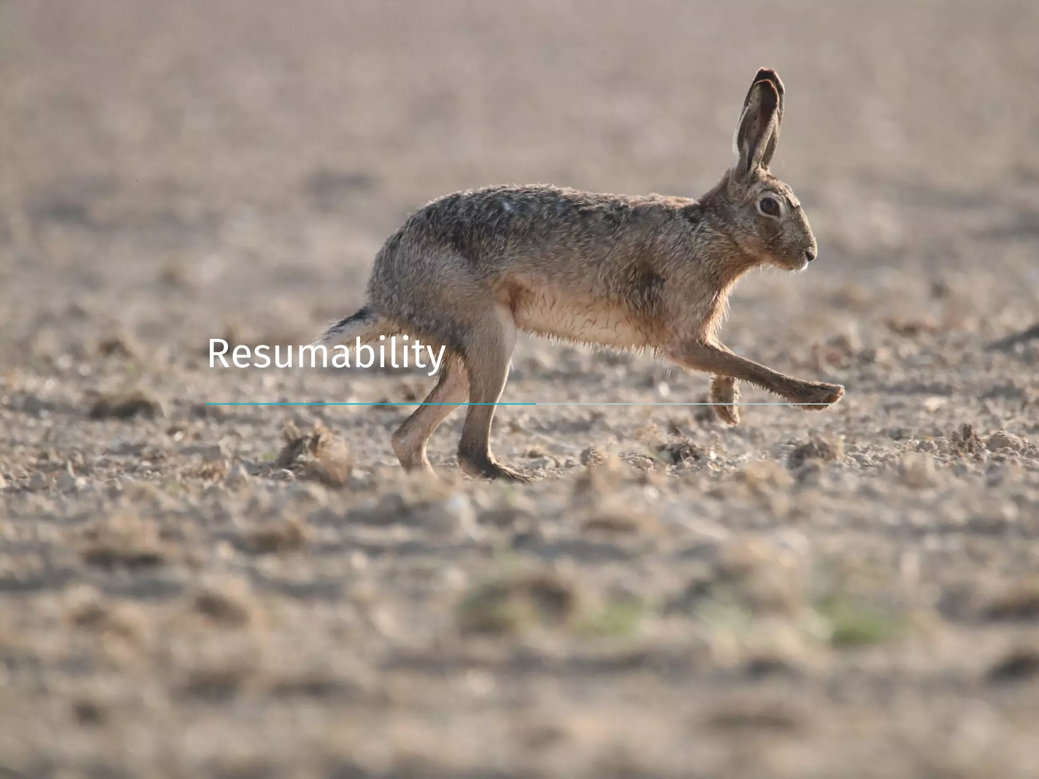 Resumability
 