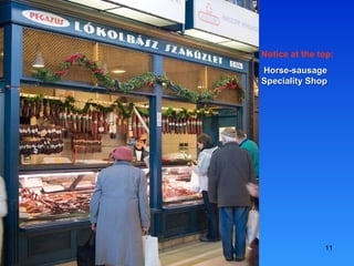 Notice at the top: Horse-sausage Speciality Shop 