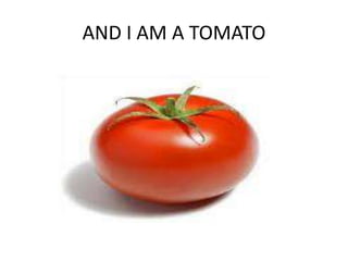 AND I AM A TOMATO
 