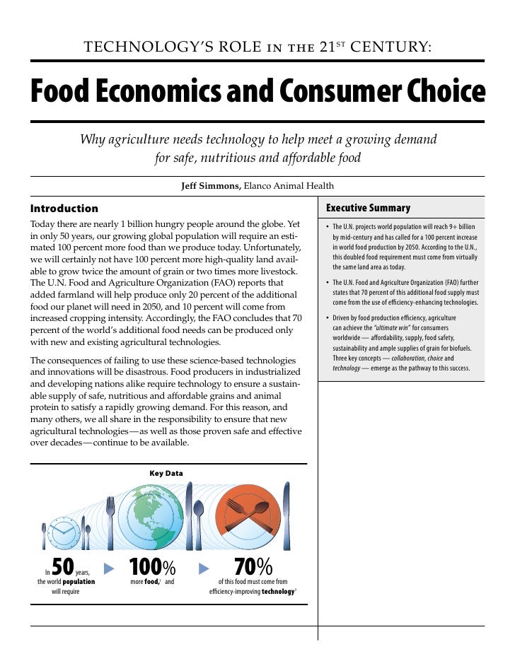 Food Economics And Consumer Choice White Paper