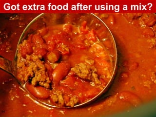 Got extra food after using a mix?




54
 