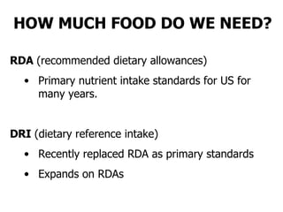 Rda Rations Food , Nutrition and Culture | PPS