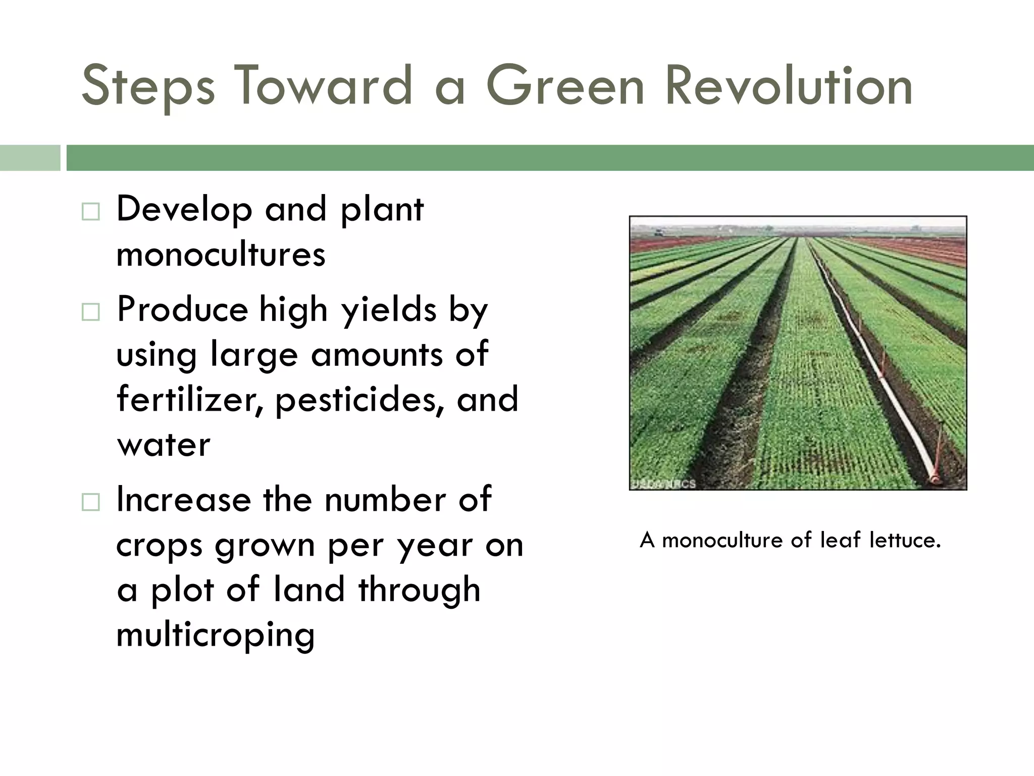 Food Resources Part I - Agriculture
