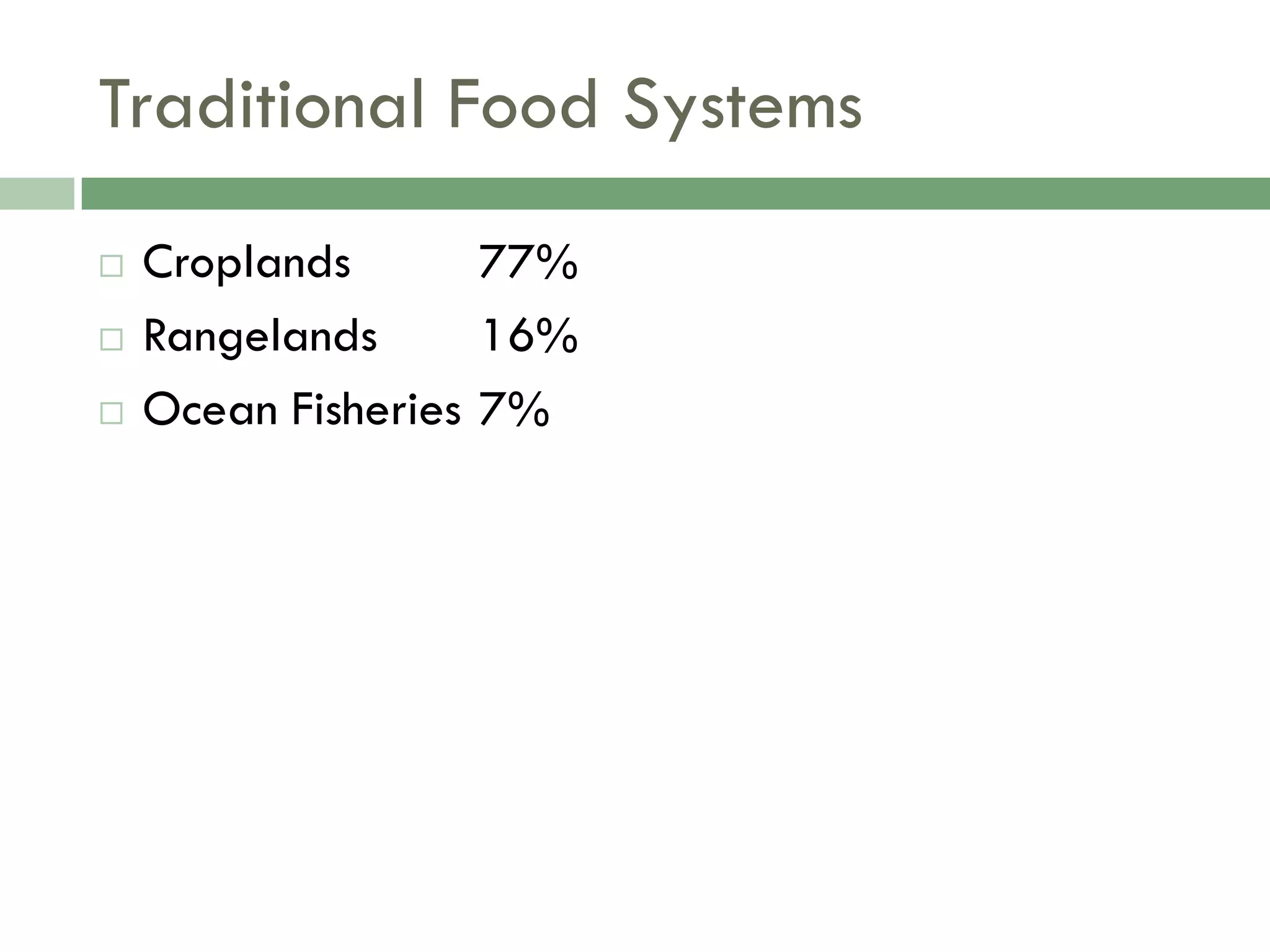 Food Resources Part I - Agriculture