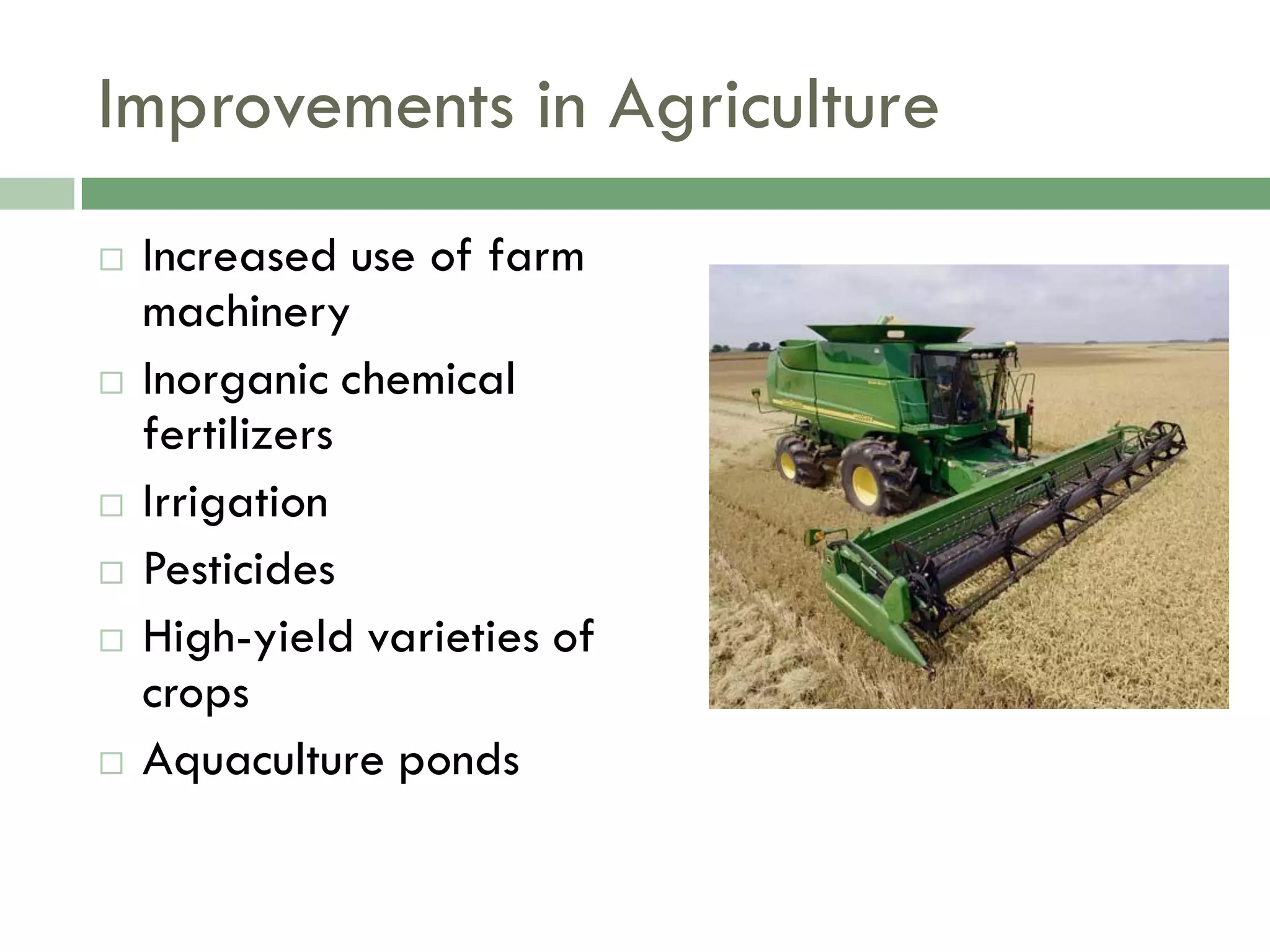 Food Resources Part I - Agriculture
