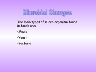 Microbial Changes ,[object Object],[object Object],[object Object],[object Object]