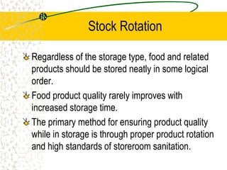 Stock Rotation Sop Food storing-and-issuing-control | PPT