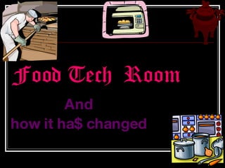 Food Tech  Room And how it ha$ changed 