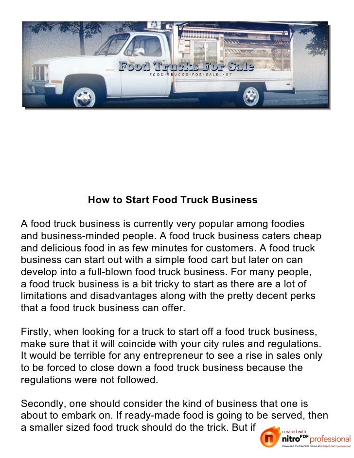 How to Start Food Truck Business