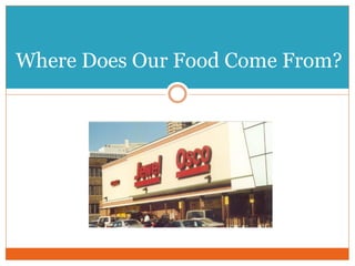 Where Does Our Food Come From?
 