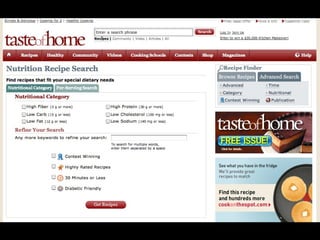 Taste Of Home: Nutrition Recipe Search 