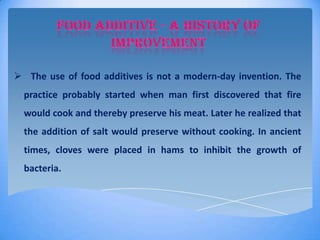 Man Made Food Additive Example Food additive | PPSX