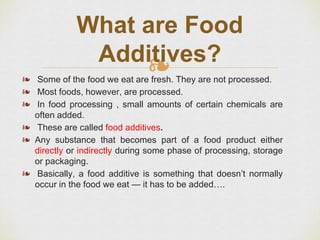 Food Additives | PPTX