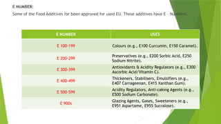 E335 Food Code Food additives And types of food additives | PPTX