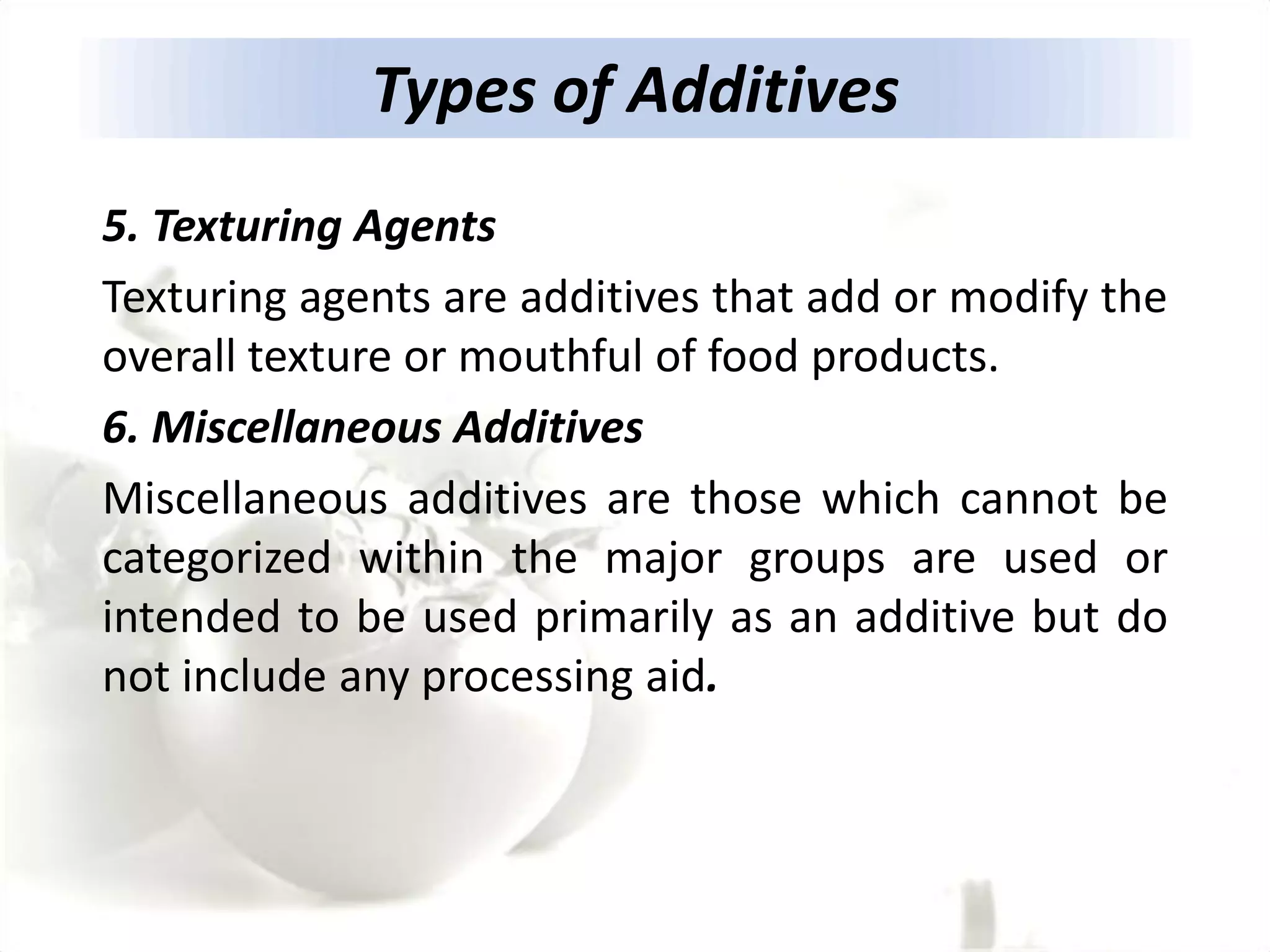 Food additives, adulteration and misbranding | PDF