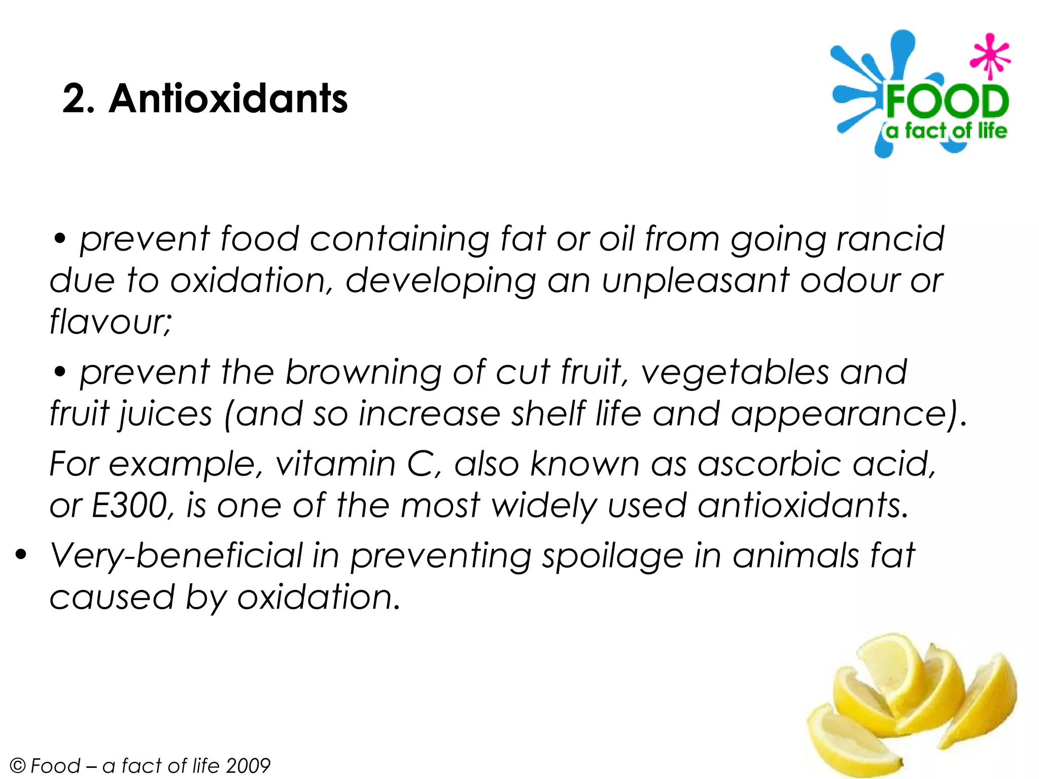 Food additives ppt | PPT