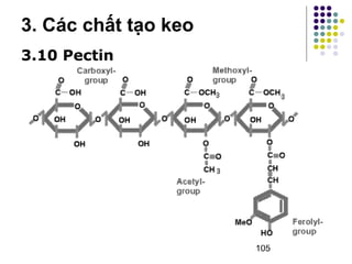 105 
3. Các chất tạo keo 
3.10 Pectin 
 