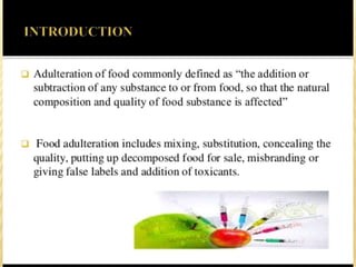 Food adulteration