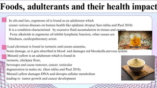 Food Adulteration and its health impacts | PDF