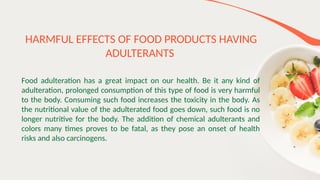 FOOD ADULTERATION- contaminants in food.pptx