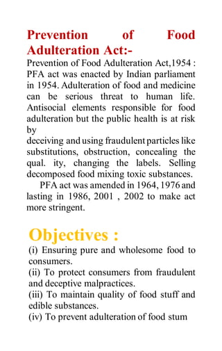 thesis on food adulteration in india