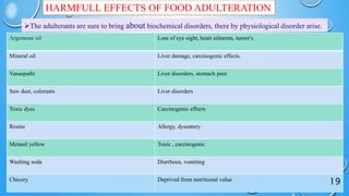 Food adulteration and analysis by Suresh Bi | PPTX