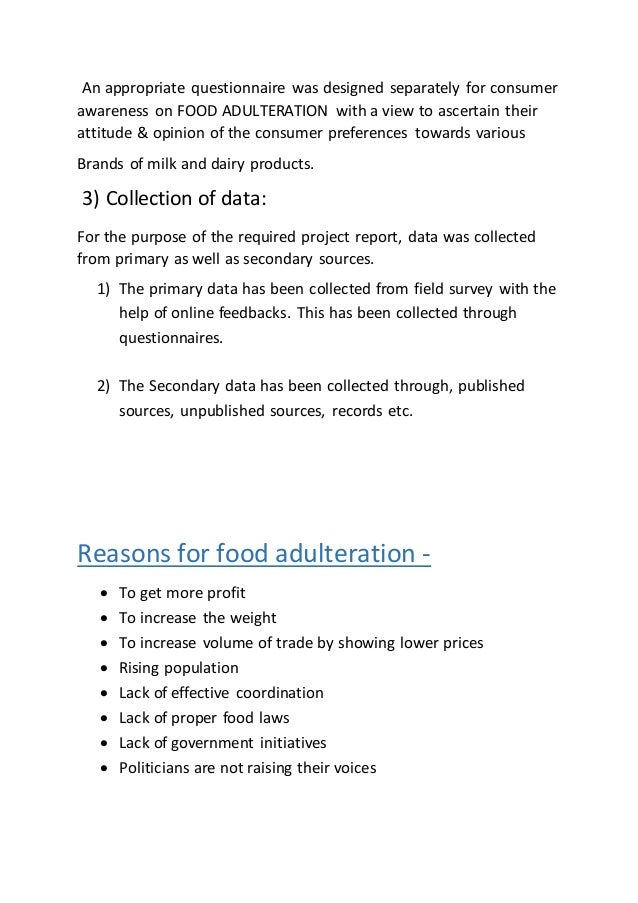 food adulteration short paragraph