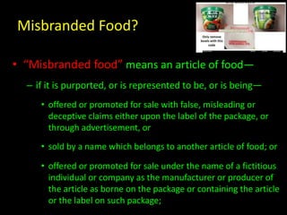 Substandard Food Examples Food Adulteration | PPTX