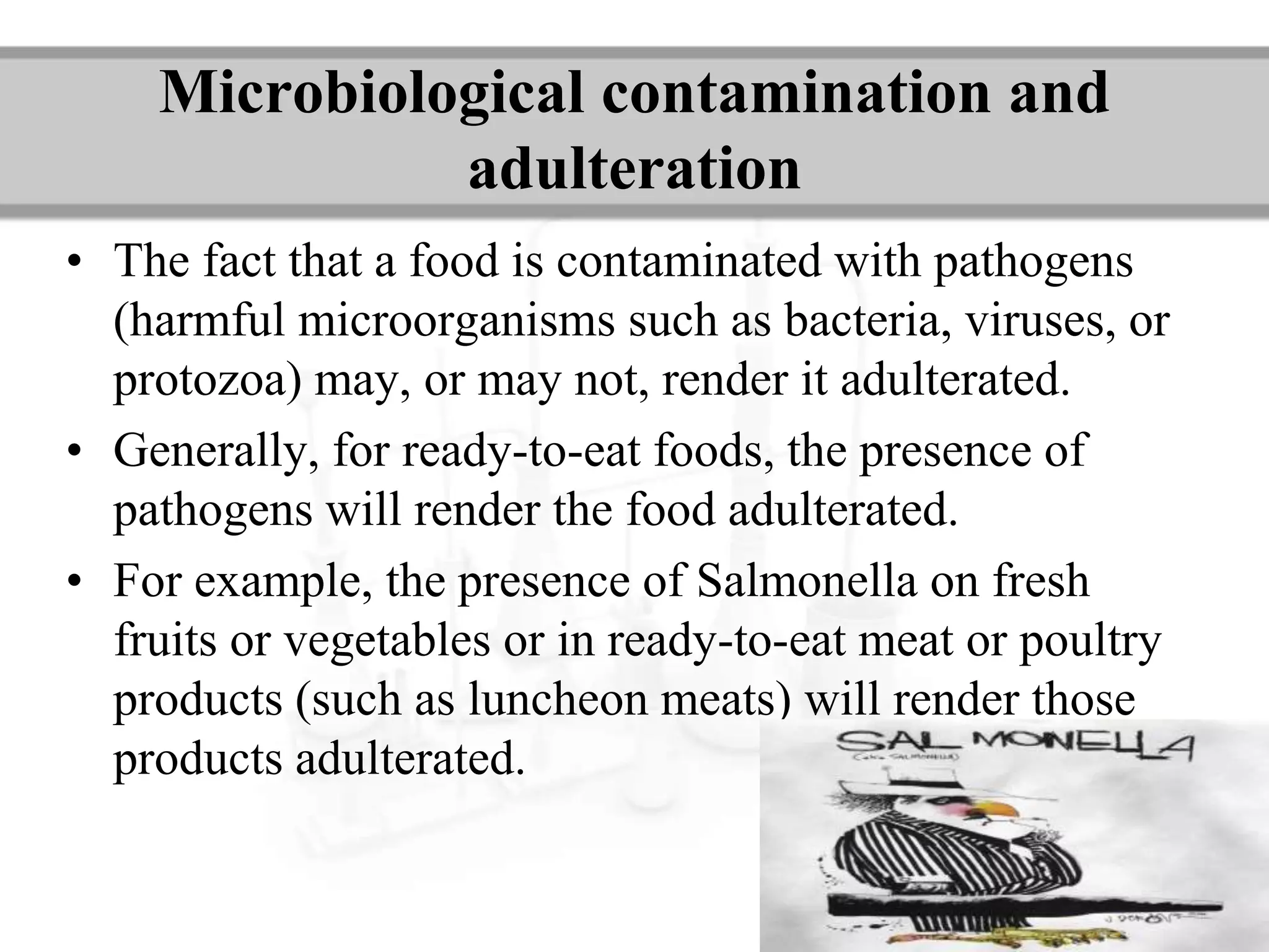Food adulteration and detection in relation to physical, chemical ...