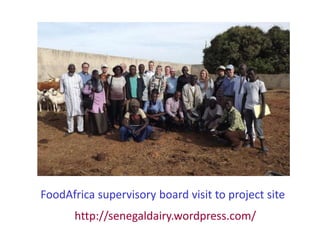Senegal dairy genetics project: Work package 2 update