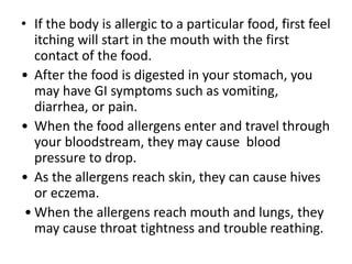common Food allergies and intolerances observed | PPTX