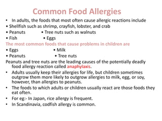 common Food allergies and intolerances observed | PPTX