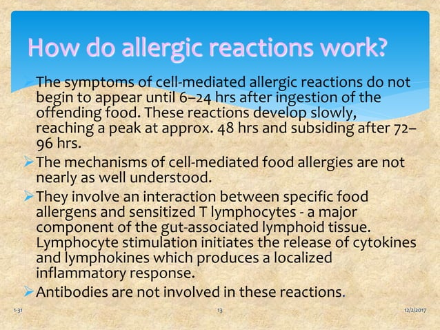 Food allergies and food intolerances ppt | PPTX